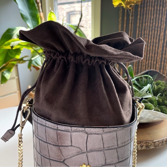 Pratesi Secchiello Lady bag K335 in genuine Italian leather Crocodile Embossed - Picture 3 of 10